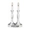 Rite Lite 8.75" Silver Chrome Flameless Double Candle Hanukkah Candelabra